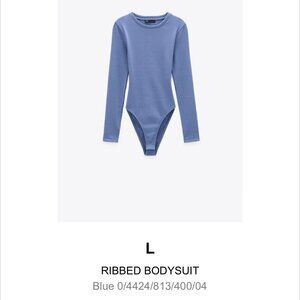 Blue Ribbed Zara bodysuit